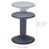 ECR4Kids SitWell Wobble Stool, Adjustable Height, 1 - 2 of 4
