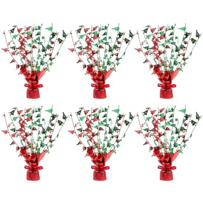 Juvale 6 Pack Of Christmas Centerpieces - Artificial Christmas Decor, Balloon Weight Christmas Decorations