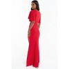 Quiz Women's Scuba Crepe Ruched Front Maxi Dress - 2 of 4