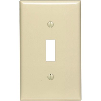 Leviton Ivory 1 gang Nylon Toggle Wall Plate (Pack of 20)