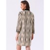 INSPIRE CHIC Women's Pajama Shirts Button Down Long Sleeve V-Neck Pajama Dress with Pocket - 4 of 4