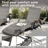 Gulches Outdoor Wicker Chaise Lounge Chairs Set of 2, Ergonomic Wave Design, Adjustable Backrest, Pull-out Side Table for Pool Sunbathing, Gray - 4 of 4
