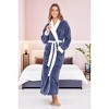 ADR Women's Long Robe, Fleece Plush Robe Woman, Cozy Regular & Plus Size Women's Bath Robe - 2 of 4