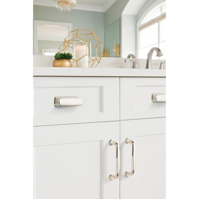 Polished Nickel 3-3/4" Modern Cabinet Bar Pull