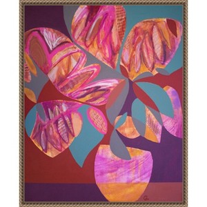 Amanti Art Pink Flowers by Gabriela Avila Canvas Wall Art Print Framed 16 x 20-in. - 1 of 4