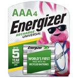 Energizer 4pk Recharge Universal Rechargeable AAA Batteries