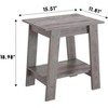 Set of 2 Farmhouse Side Tables - Narrow 2-Tier End Tables/Nightstands for Living Room, Bedroom & Small Spaces - 2 of 4