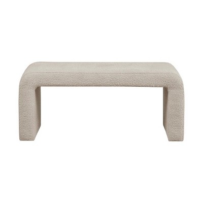 NicBex Modern 52" Bedroom Bench Accent Stools with Curved Seat for Bedroom and Entryway