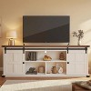 COZONY Farmhouse TV Stand with Sliding Barn Doors, Modern Entertainment Center for Large TVs, Media Console with Storage - 3 of 4