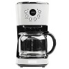 Haden Heritage 12 Cup Programmable Vintage Retro Home Coffee Maker Machine with Vintage Retro 0.7 Cu Ft 700W Countertop Microwave Oven, Ivory - 2 of 4