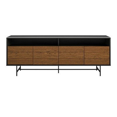 Tyner TV Stand for TVs up to 70" Black Oak - Room & Joy