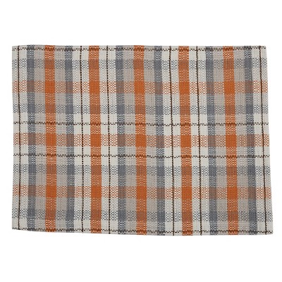 Park Designs Apricot & Stone Plaid Placemat Set of 4