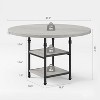 Jojoka 47-Inch Round Dining Table for 4 with  1.2-Inch Thick Top and Storage Space - 2 of 4
