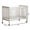 3-In-1 Convertible Crib In Storm Grey, Made Of Sustainable Pinewood, Non-Toxic Finish, Comes With Locking Wheels, Wooden Nursery Furniture - 2 of 4