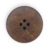 Dritz 30mm Recycled Leather Round Buttons Brown: Sewing Fasteners, Heavy Duty, Pack of 3 - 3 of 4