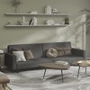 vidaXL Dark Gray Velvet 2-Seater Sofa Bed - Convertible Loveseat/Twin Sleeper with Wood Frame for Living Room, Studio, Home Office - 2 of 4