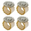 Saro Lifestyle Beaded Elegance Resin Napkin Ring (Set of 4), Gold - 2 of 3