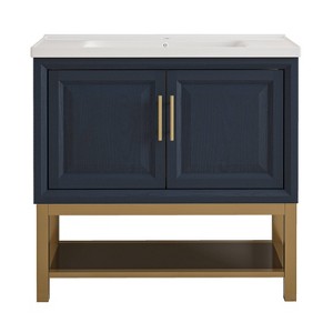 Festivo Modern 36" Single Sink Freestanding Bath Vanity Navy - 1 of 4