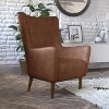 Flash Furniture Connor Traditional Wingback Accent Chair, Commercial Grade Faux Leather Upholstery and Wooden Frame and Legs - 3 of 4