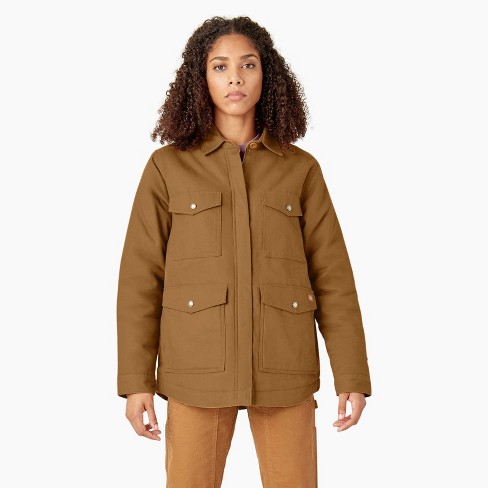 Dickies Women's Duck High Pile Fleece Lined Chore Coat, Brown Duck (bd), :  Target