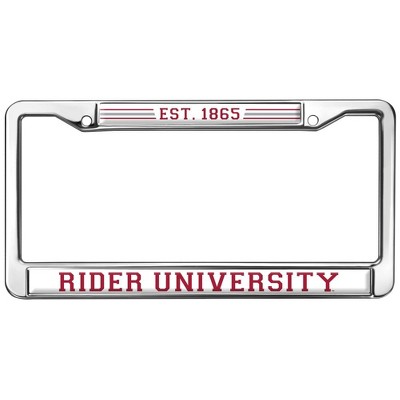 Rider University Full Size Standard License Plate Metal Frame