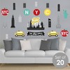 Big Dot of Happiness NYC Cityscape - Peel and Stick New York Skyline Vinyl Wall Art Stickers - Wall Decals - Set of 20 - 2 of 4
