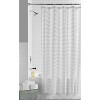 LunaLulinlk Black and White Dotted Stripe Fabric Shower Curtain - 4 of 4