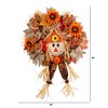 Nearly Natural 30” Scarecrow Fall Artificial Autumn Wreath with Sunflower, Pumpkin and Decorative Bows - 2 of 3