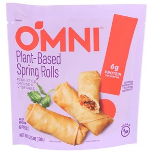 OmniFoods Frozen Vegan Plant Based Spring Rolls Pork-Style - 6.35oz - 1 of 3