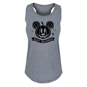 Women's - Disney - Mickey Pumpkin Graphic Racerback Tank - 1 of 4