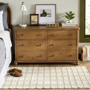 Traditional Wooden 6-Drawer Horizontal Dresser - Hearth & Hand™ with Magnolia Furniture - 1 of 4