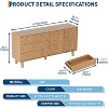 Gaomon Modern Sideboard Buffet Cabinet with Undulating Fluted Design, 61" Wood Kitchen Storage Cabinet with 3 Drawers & 2 Door - 2 of 4