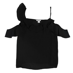 bar III Womens Asymmetrical Cold Shoulder Pullover Blouse - 1 of 2