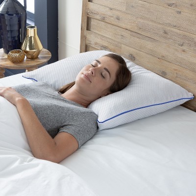 Oversized White Gel-Infused Shredded Memory Foam Pillow Set