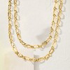 Ross-Simons Italian 18kt Gold Over Sterling Hammered and Polished Flat-Oval Link Layered Necklace Size 18 - 3 of 4