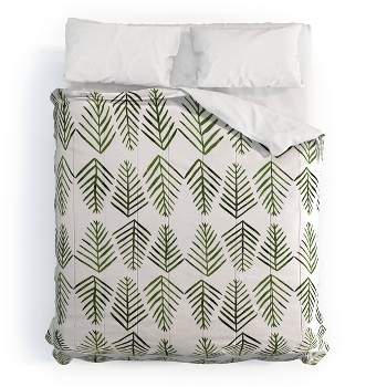 Deny Designs Angela Minca Pine Trees Comforter Set Green
