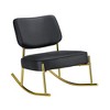 Vynxaria Ergonomic PU Cushioned Rocking Chair with Gold Metal Legs - Stylish Comfort for Any Room - 4 of 4