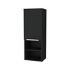 SEVOBAL Bathroom Storage Cabinets Medicine Cabinet Single Door with Interior and Open Shelves for Bathroom, Black, 10.04"*11.81"*32.17" - 2 of 4