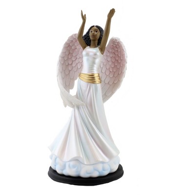 Black Art 12.0" Worship Angel Heavenly Figurine  -  Decorative Figurines