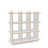 Polifurniture 35.25" Ecofriendly Aurora 4 Shelf Bookcase White/Light Brown - image 3 of 4