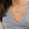 Gold Layered Necklaces for Women-14K Gold Plated Handmade Multilayer Butterfly Medallion Adjustable Dainty Layered Choker Necklaces for Women Jewelry - 2 of 4