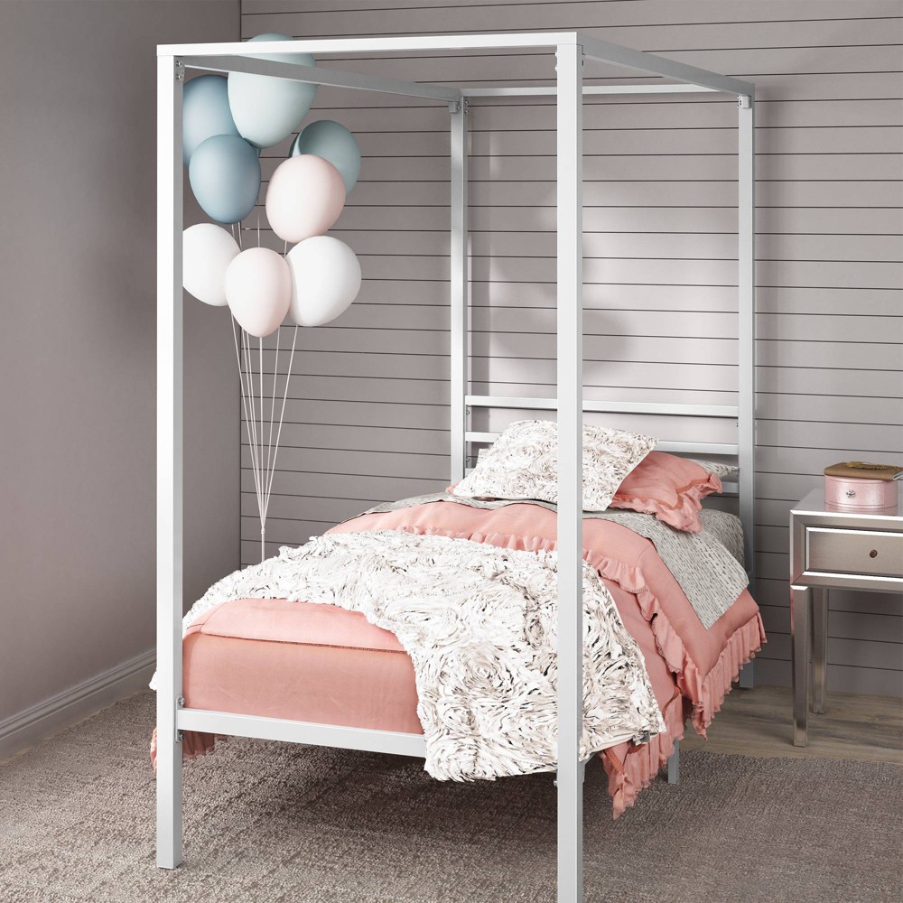 Photos - Bed Frame Zinus Twin Patricia Canopy  White  