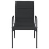 Bussandri Exclusive Garden Chairs Set of 4 Steel and Textilene Black - 4 of 4