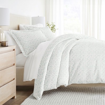 Quatrefoil & Farmhouse Vine Prints 3PC Duvet Cover & Shams Set, Ultra Soft, Easy Care - Becky Cameron