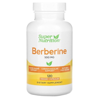 Super Nutrition Berberine HCI, 500 mg, 120 Veggie Capsules