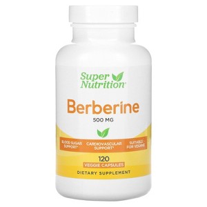 Super Nutrition Berberine HCI, 500 mg, 120 Veggie Capsules - 1 of 4
