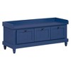 NicBex Storage Bench with Cushion,Classic Shoe Bench with 3 Drawers for Living Room,Entryway,Blue - 4 of 4