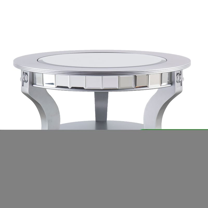 Lupina Glam Round Cocktail Table Matte Silver - Aiden Lane, 6 of 7