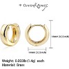 Small Thick Gold Chunky Hoop Earrings Lightweight Huggie Hoops For Women - 2 of 4