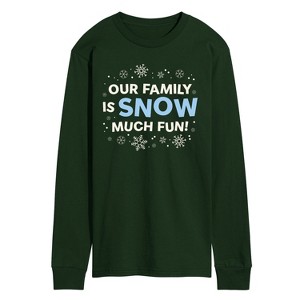 Men's - Instant Message - Family Snow Much Fun Long Sleeve Graphic T-Shirt - 1 of 3